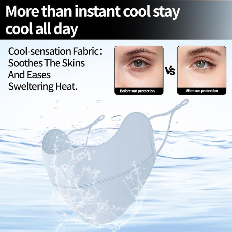 Enignic UV Face Mask Sun Protection,UPF 50+Blocks 98% of UVA/UVB Rays,UV Face Mask for Women Washable Reusable(3PCS) - Image 4
